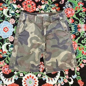 American Eagle Outfitters Green and Brown Cargo Shorts